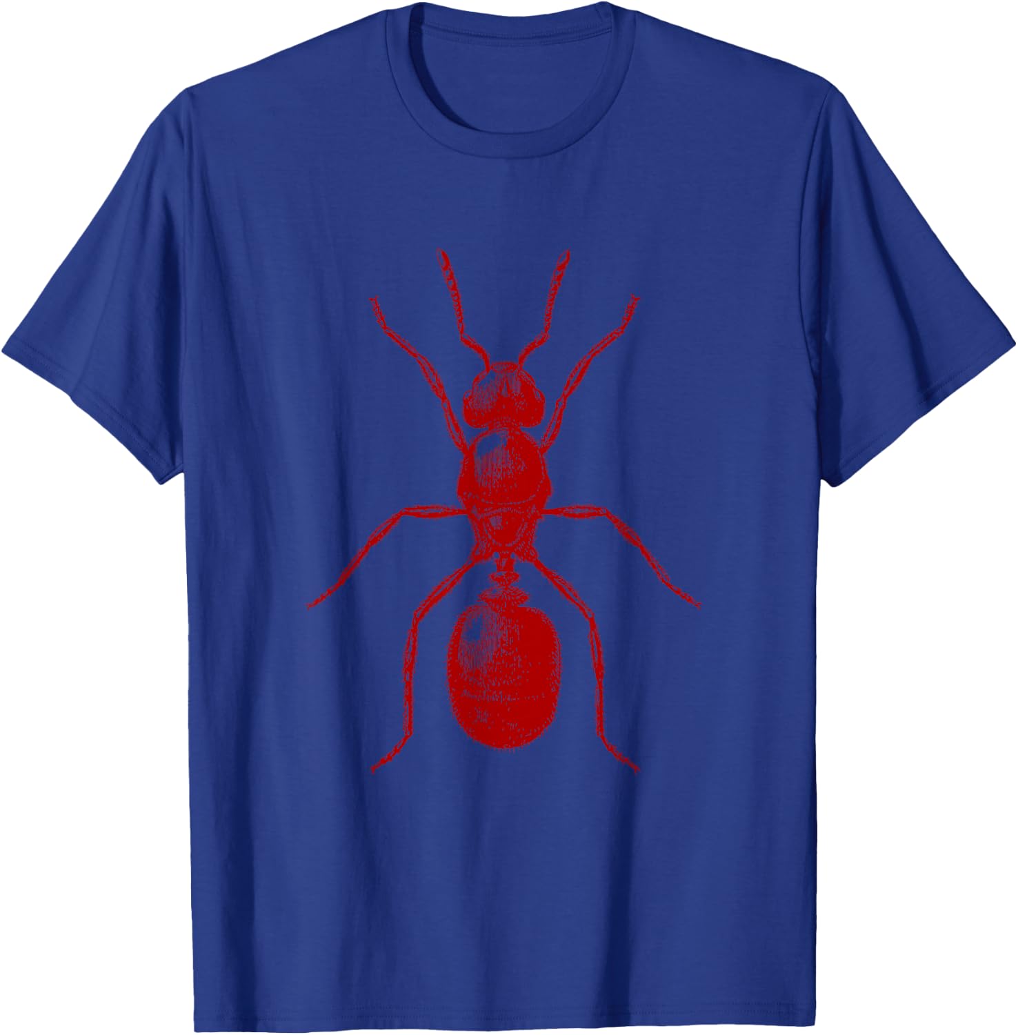 Ant in Red Retro Vintage drawing - Fire Ant T-Shirt - T-Shirt | Royal