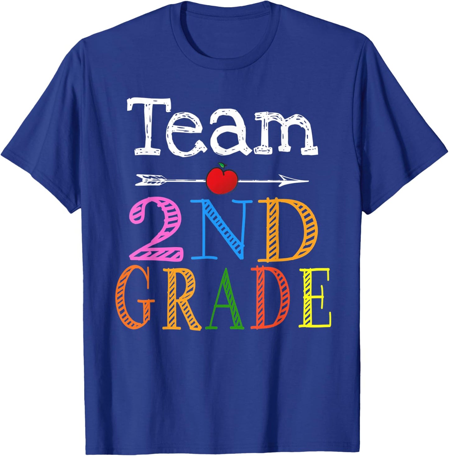 Team 2nd Second Grade Teacher Student Back To School Funny Women Kids T-Shirt - T-Shirt | Royal