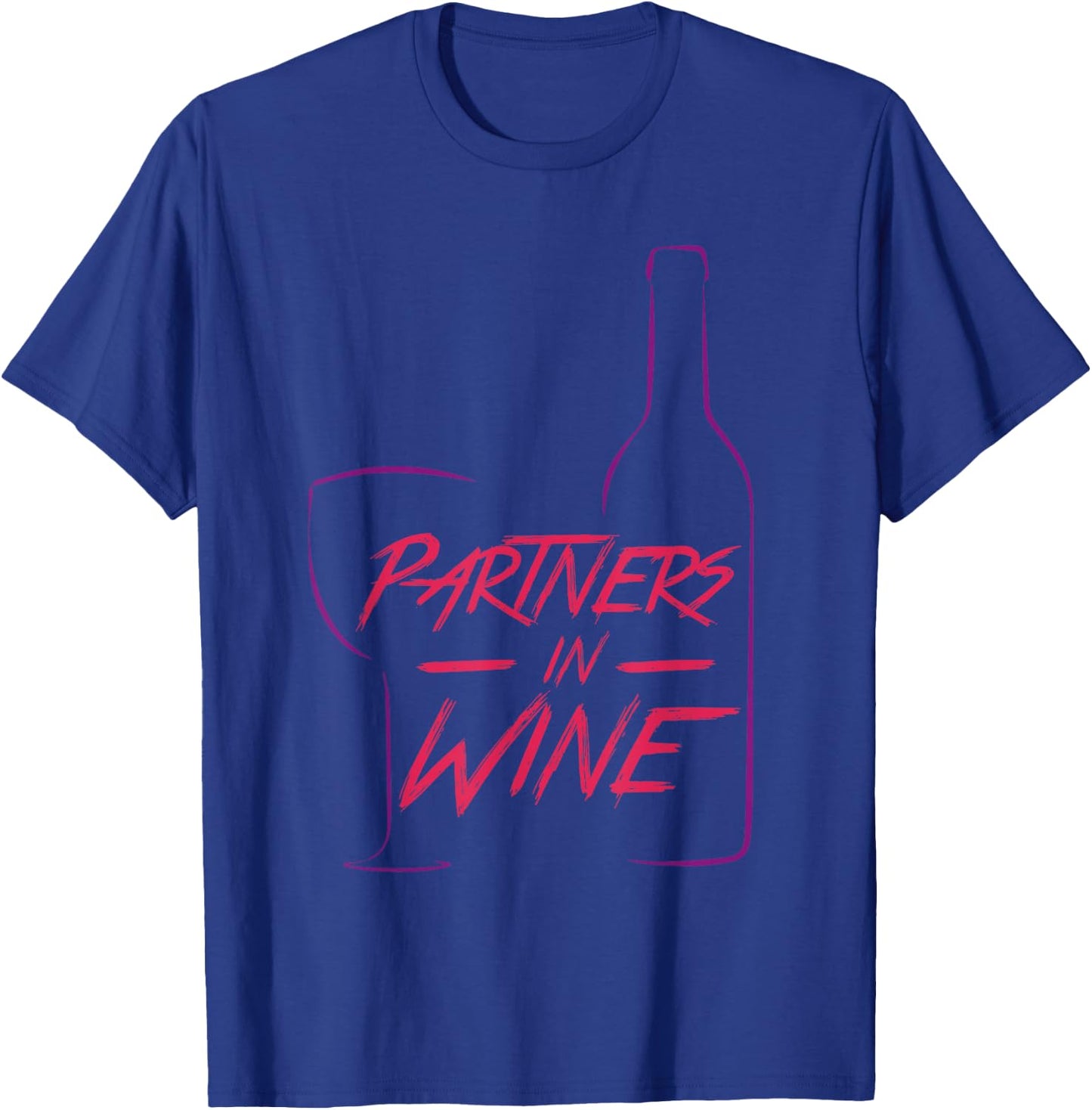 Funny Partners in Wine Lovers Matching Couples Sayings Gift T-Shirt - T-Shirt | Royal