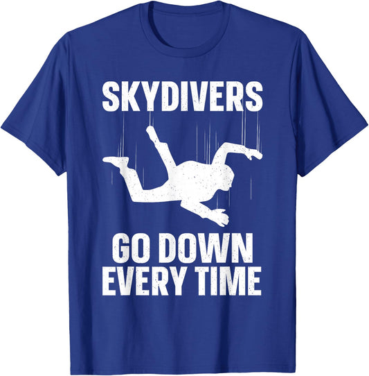 Funny Skydiver Design Women Parachuting Skydiving T-Shirt - T-Shirt | Royal