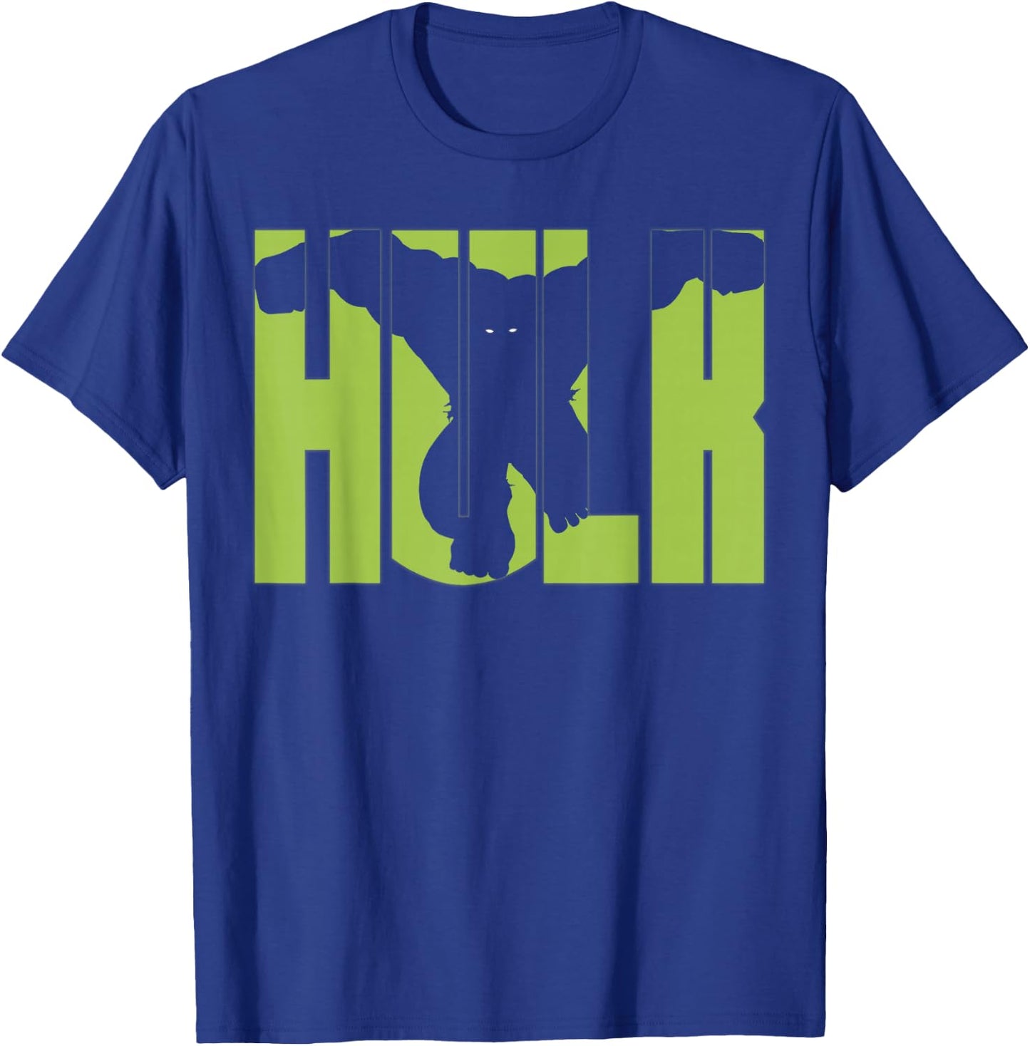 Marvel Comics Retro Classic Incredible Hulk Smash Silhouette T-Shirt - T-Shirt | Royal