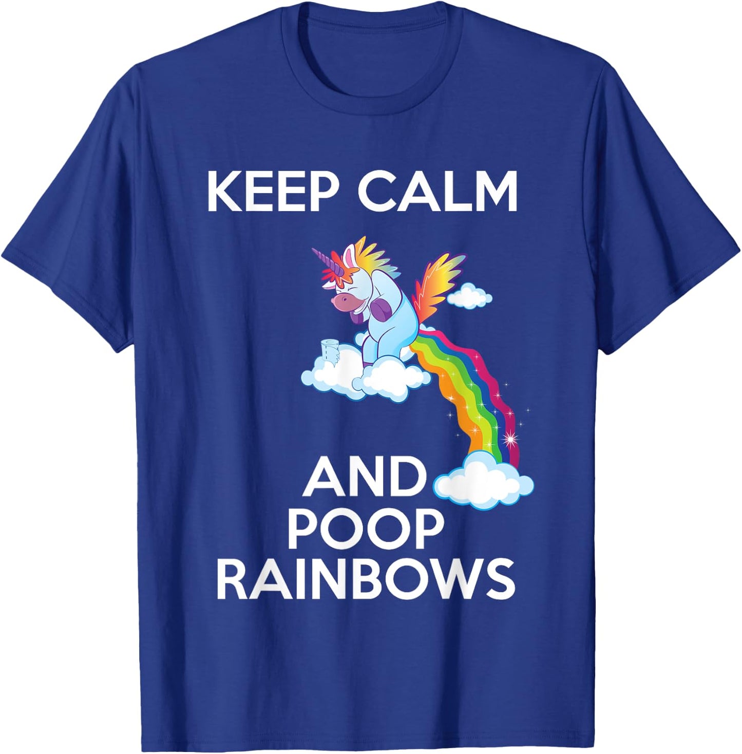 Unicorns Lover Gift Funny Rainbow Pooping Unicorn T-Shirt - T-Shirt | Royal