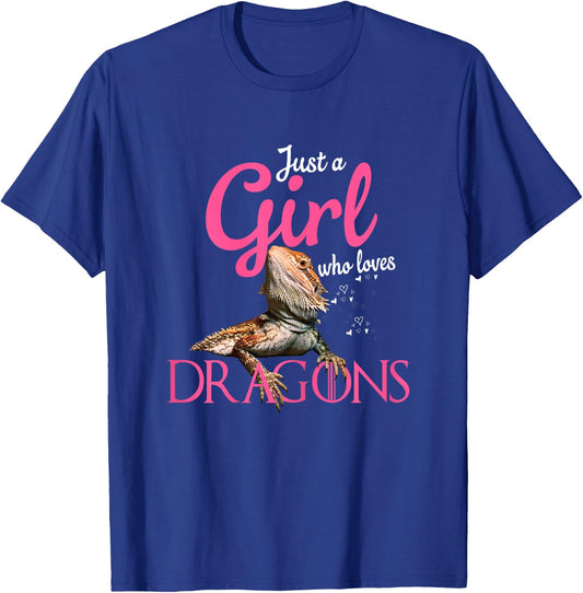Bearded Dragon shirt - Just a girl who loves bearded dragon T-Shirt - T-Shirt | Royal