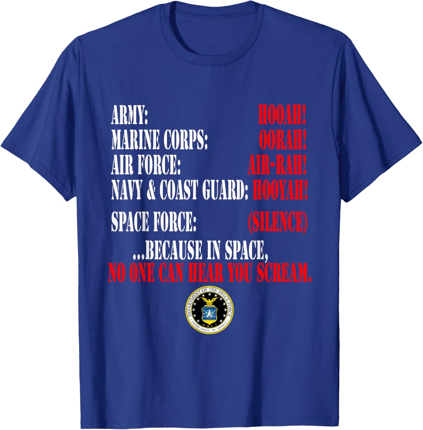 Space Force U.S. funny military T-Shirt - T-Shirt | Royal