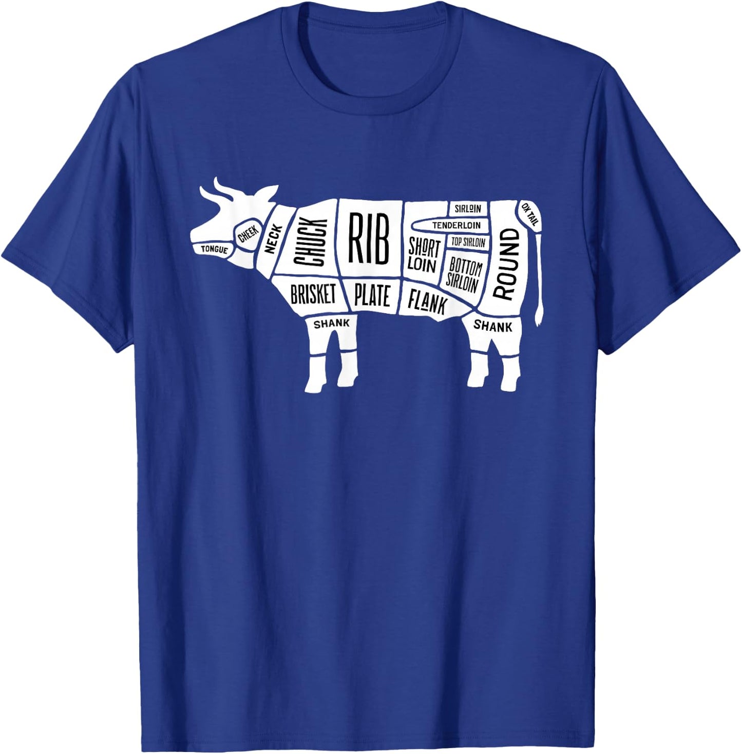 Know your beef cuts chef kitchen market butcher steak house T-Shirt - T-Shirt | Royal
