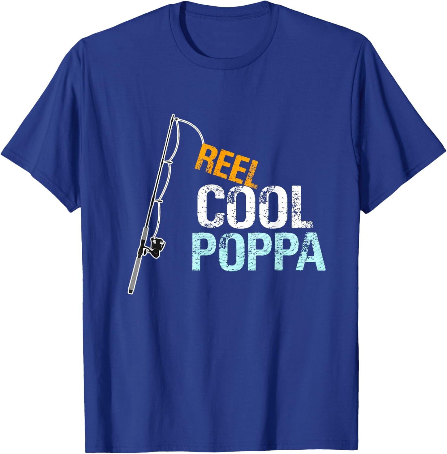 Poppa Gift from Granddaughter Grandson Reel Cool Poppa T-Shirt - T-Shirt | Royal