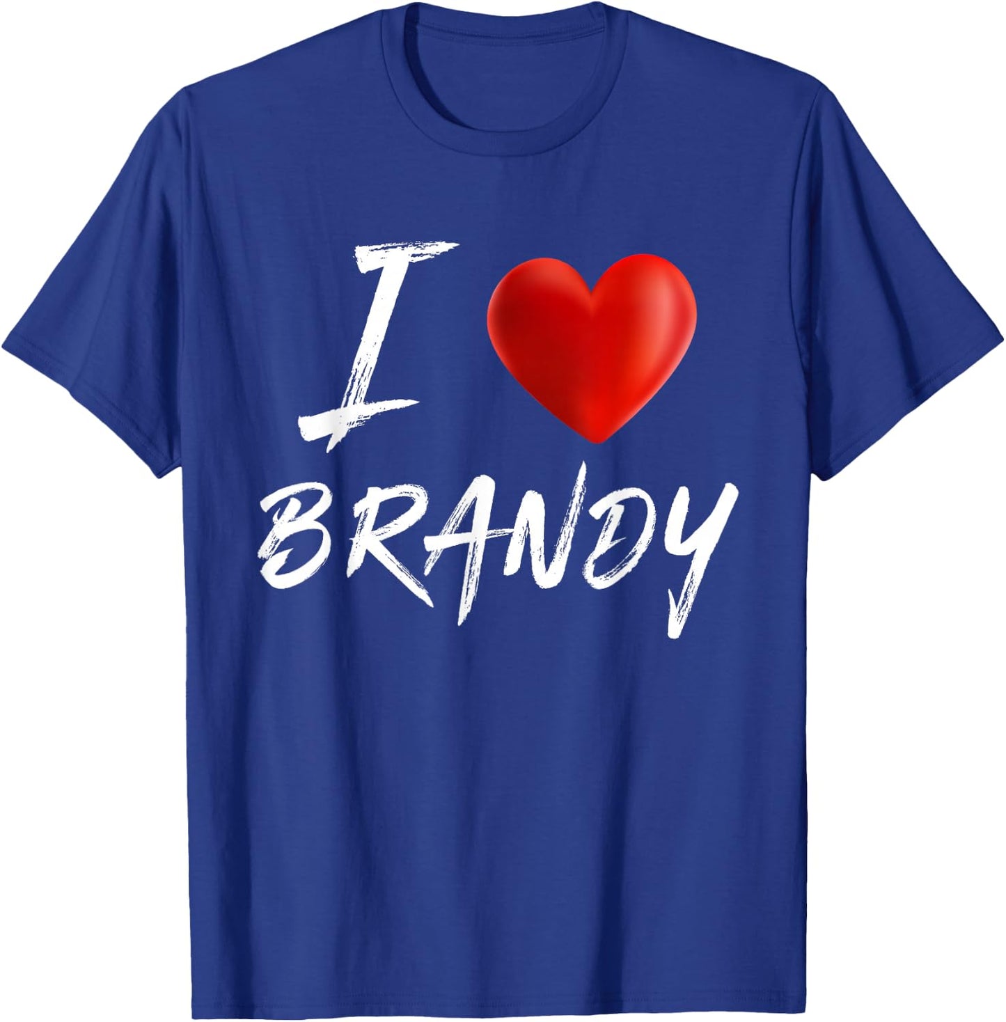 I Love Heart BRANDY Family Name T Shirt T-Shirt - T-Shirt | Royal