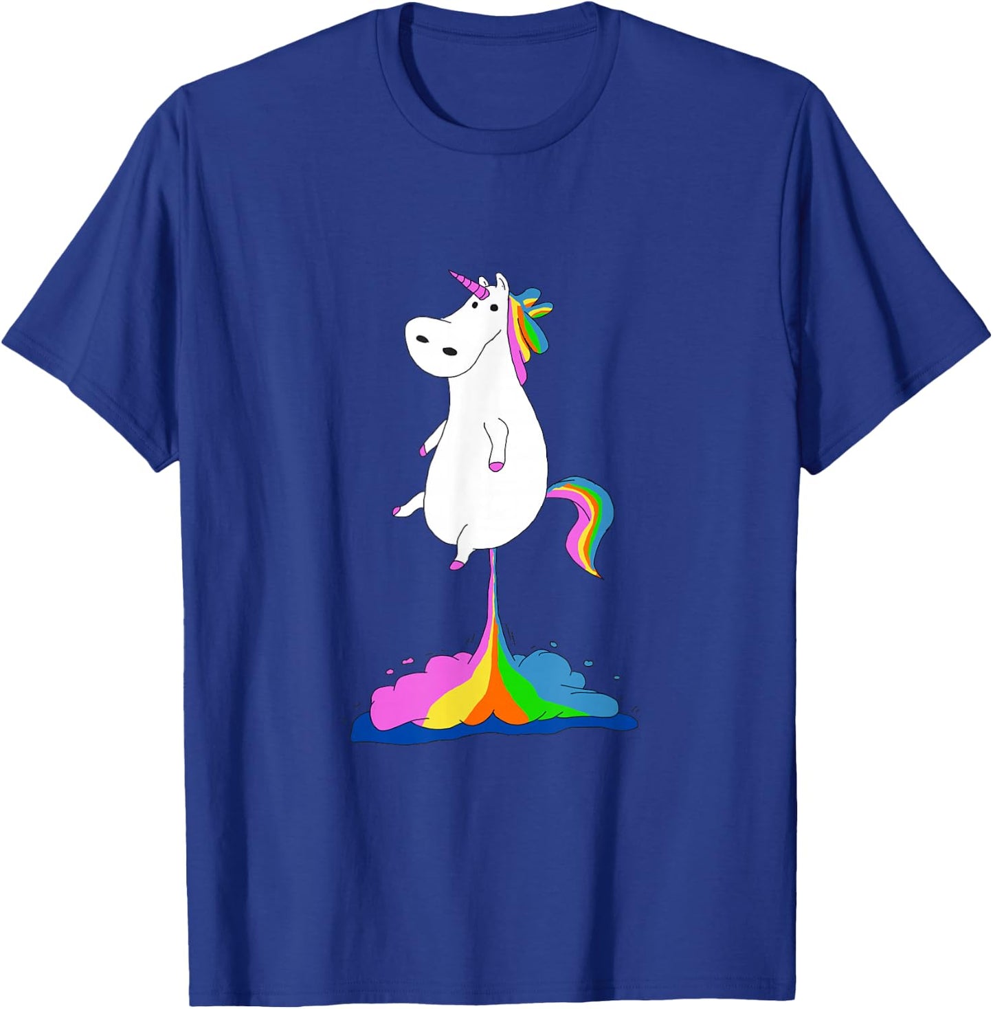 Funny Unicorn Farting Rainbow Shirt - Magical Fart Unicorn T-Shirt - T-Shirt | Royal
