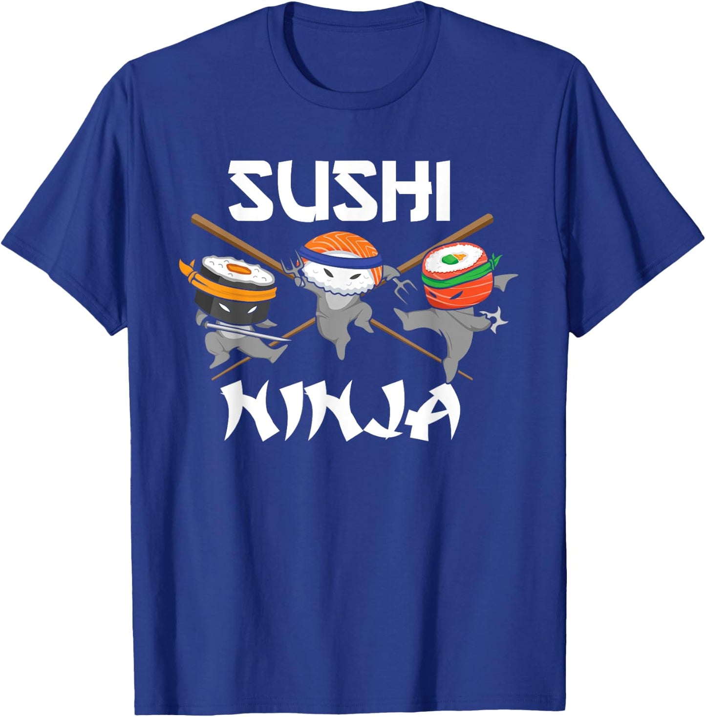 Funny Retro Sushi Ninja Sushi Lover Karate Sushi Ninjas T-Shirt - T-Shirt | Royal