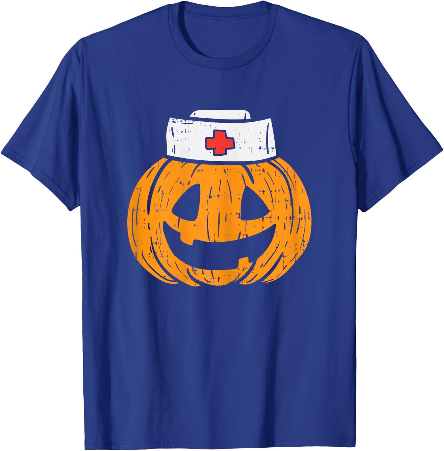 Pumpkin Nurse Funny Scary Halloween Costume RN CNA ICU Girls T-Shirt - T-Shirt | Royal