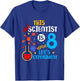 8th Birthday This Crazy Scientist is 8 Lass T-Shirt - T-Shirt | Royal