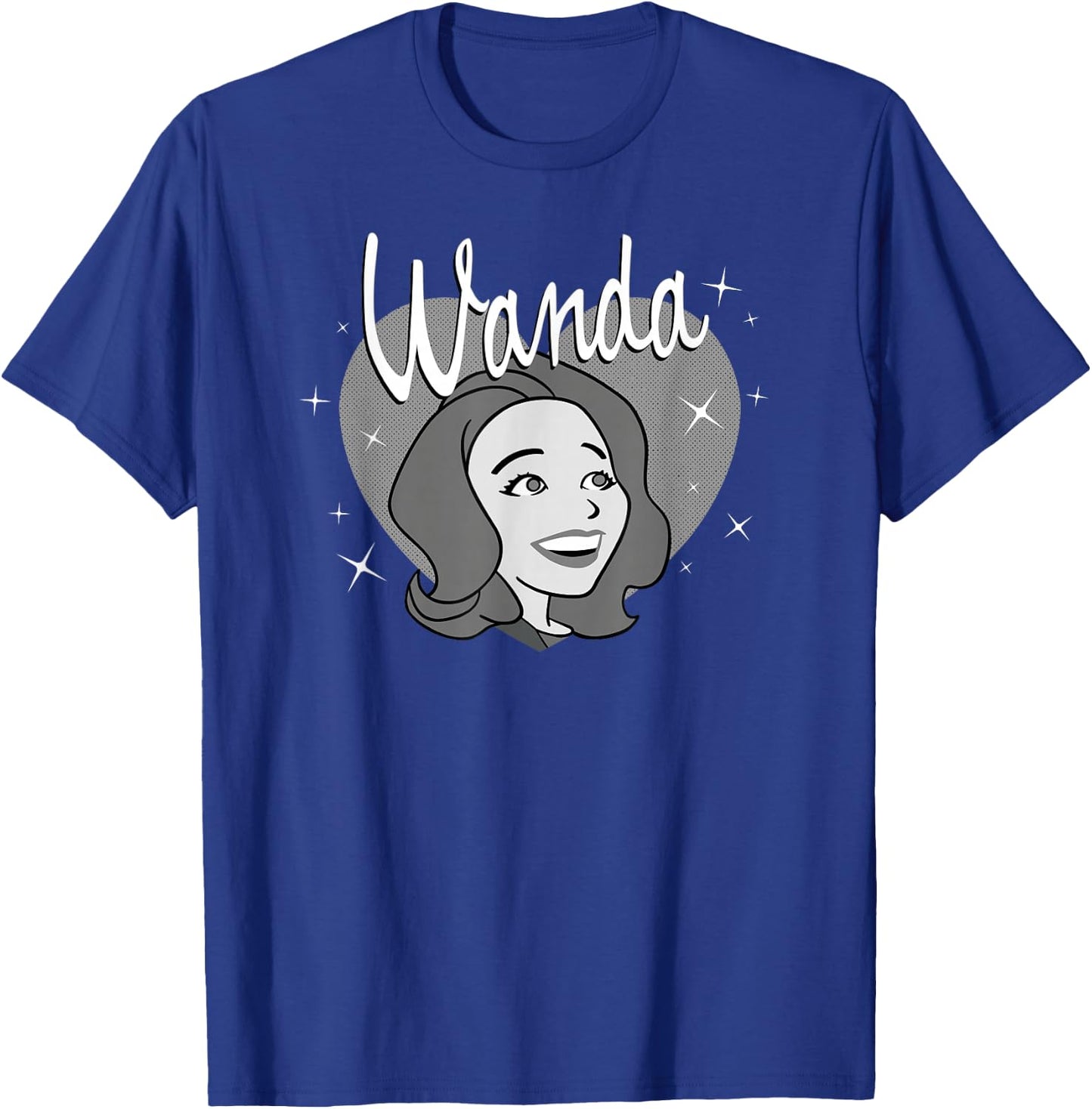 Marvel WandaVision Wanda Maximoff Heart Retro 60s T-Shirt - T-Shirt | Royal