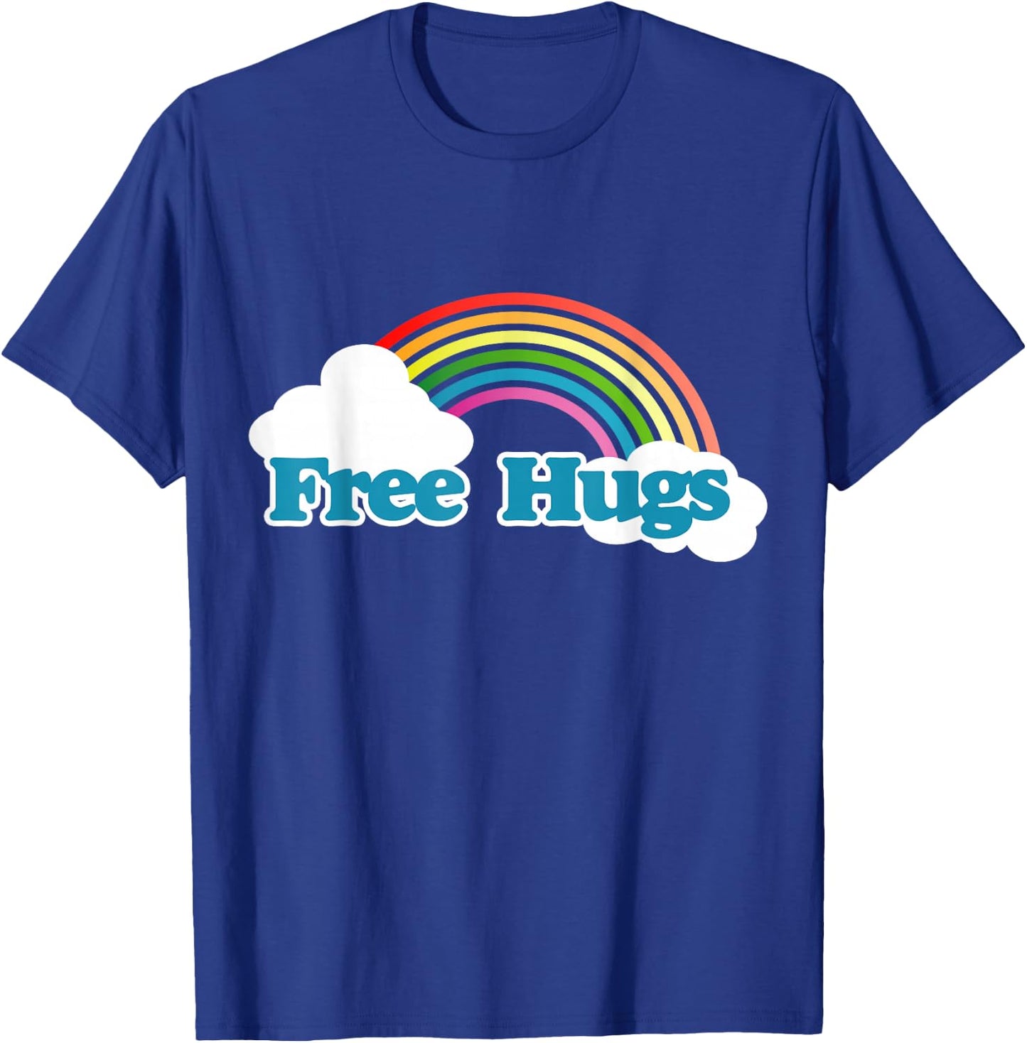 Free hugs shirt retro 80s rainbow I'm a hugger T-Shirt - T-Shirt | Royal