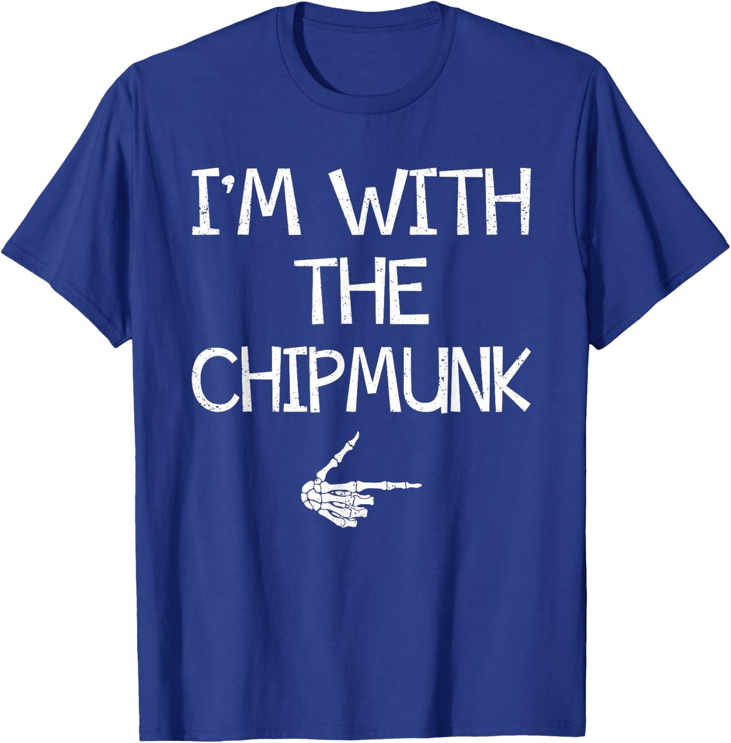 I'm With The Chipmunk Halloween Costume Couples Matching T-Shirt - T-Shirt | Royal