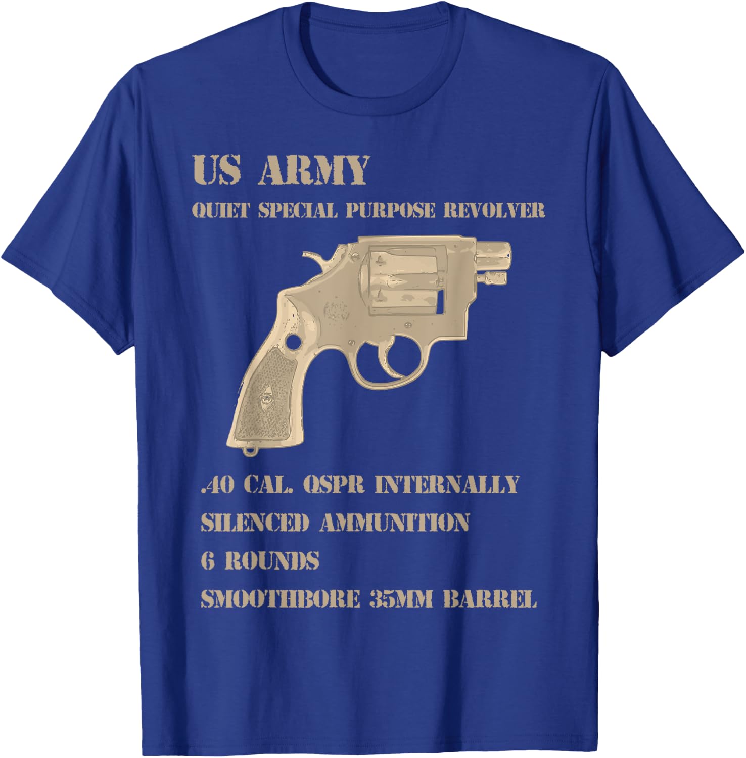 QSPR tunnel rats vietnam era revolver T-Shirt - T-Shirt | Royal