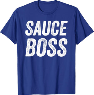 Sauce Boss Chef BBQ Cook Food Humorousa T-Shirt - T-Shirt | Royal