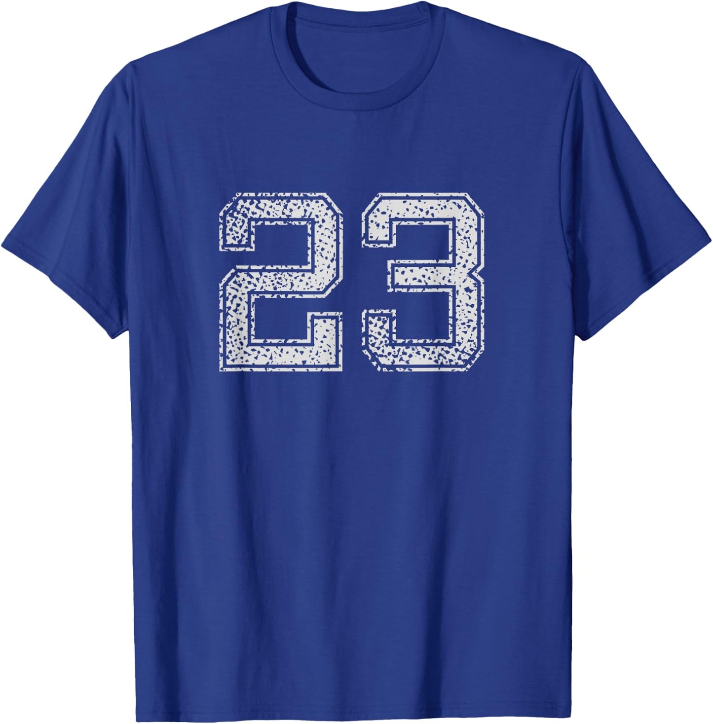 Number # 23 Numbered retro Style Birthday T-Shirt - T-Shirt | Royal