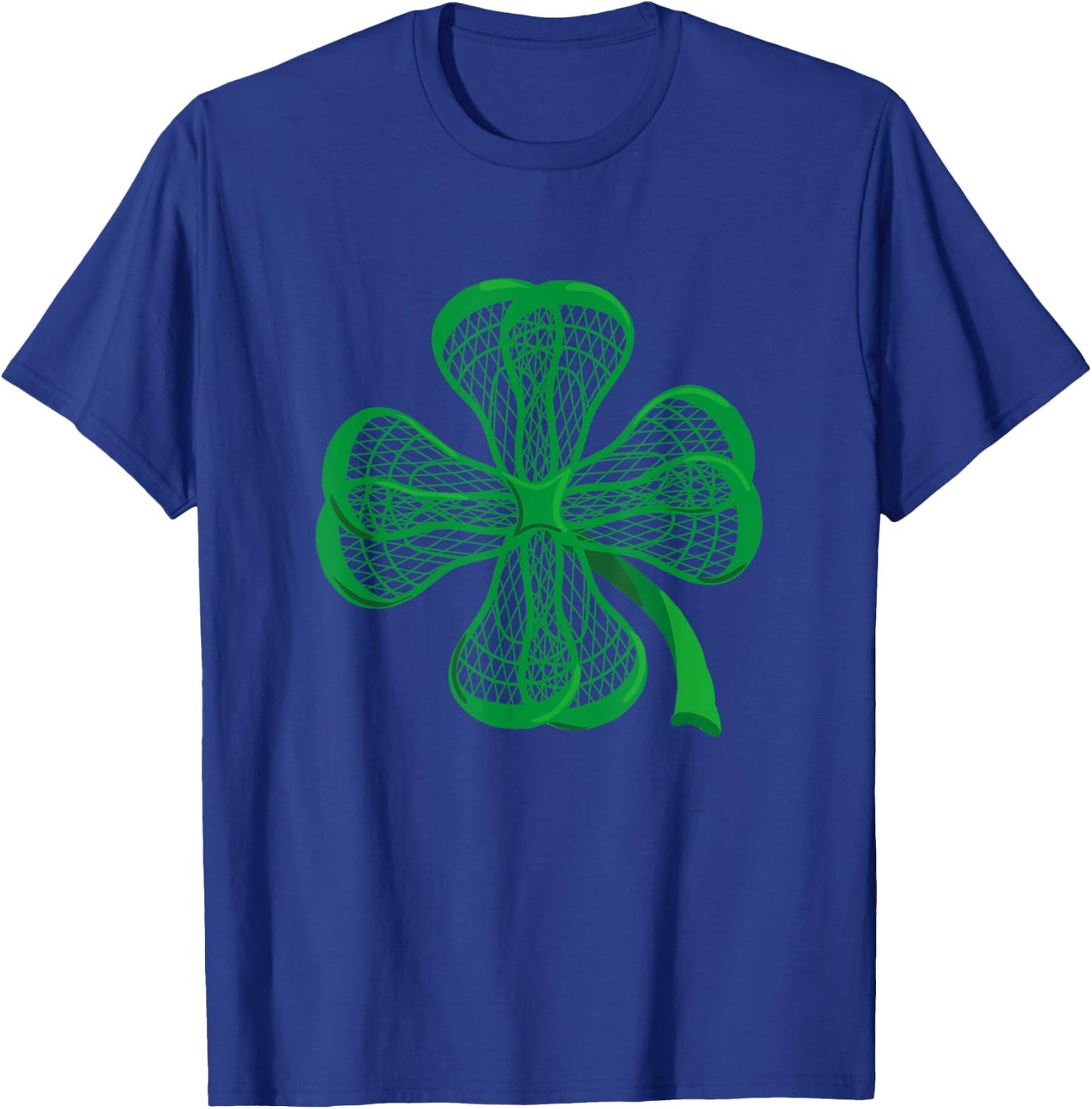 Lacrosse Sticks Shamrock clover irish lucky Lax gift T-Shirt - T-Shirt | Royal
