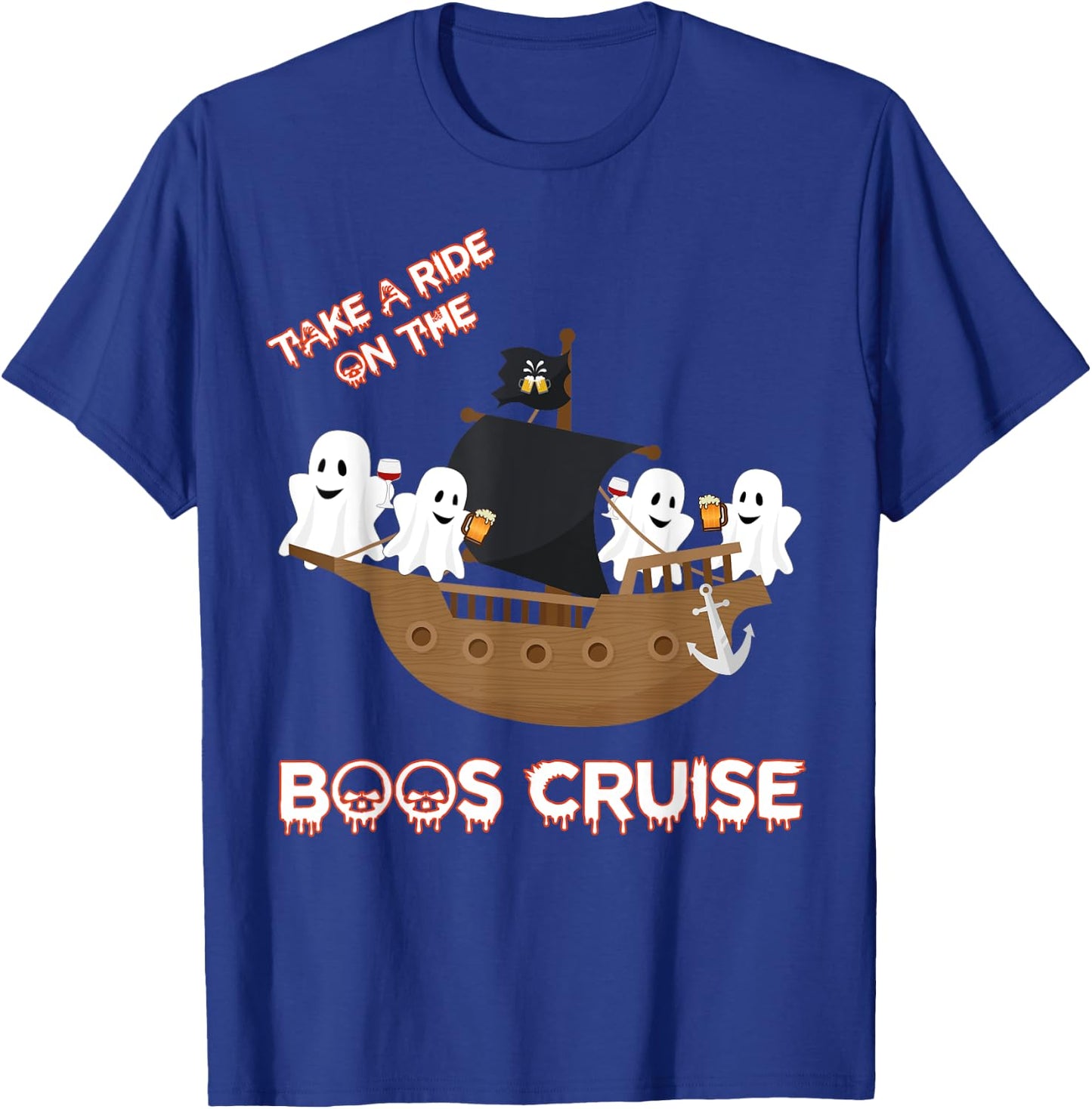 Halloween Party Wine Beer drinking Boos Cruise Shirt T-Shirt - T-Shirt | Royal