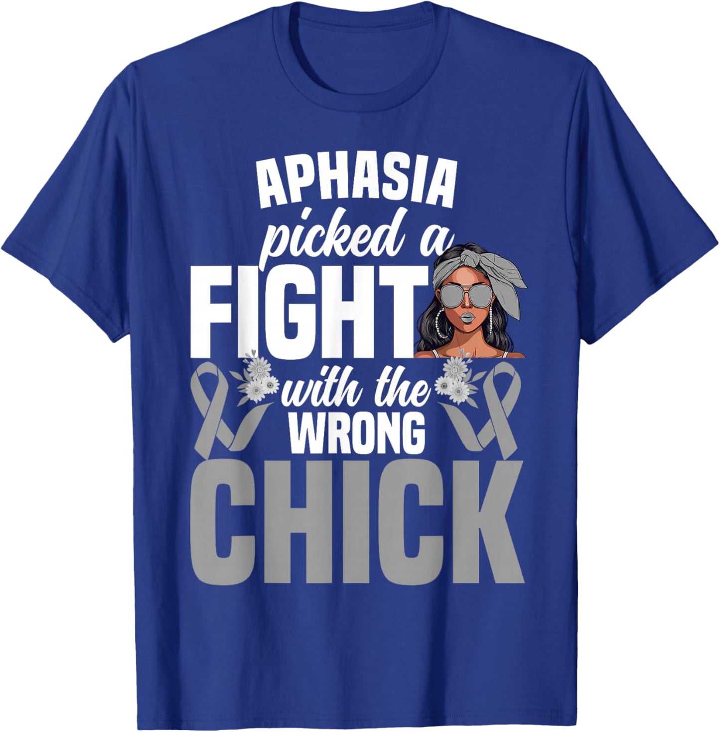 Aphasia Awareness Women Girls Survivor Aphasia T-Shirt - T-Shirt | Royal