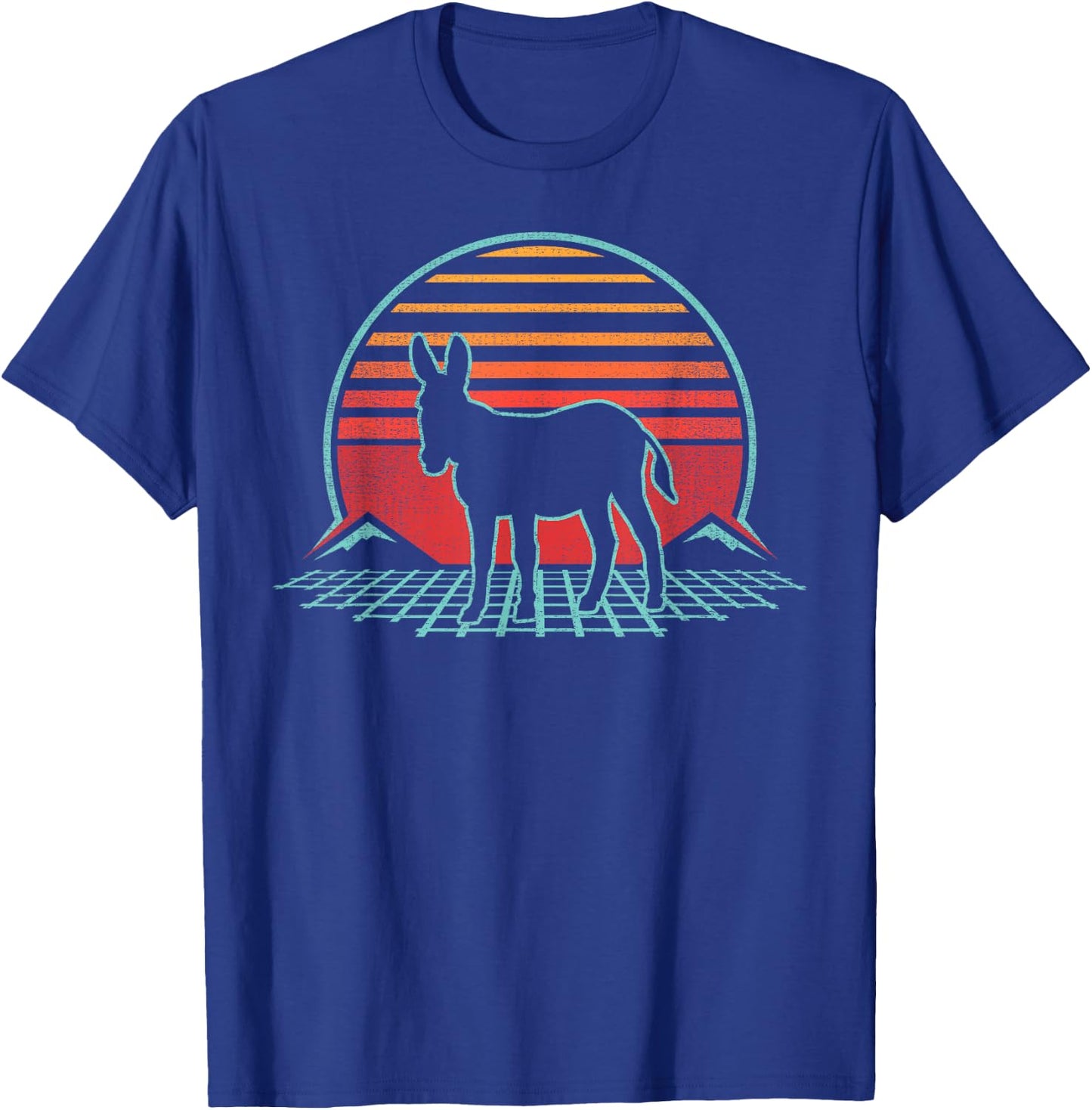 Donkey Lover Animal Retro Vintage 80s Style T-Shirt - T-Shirt | Royal