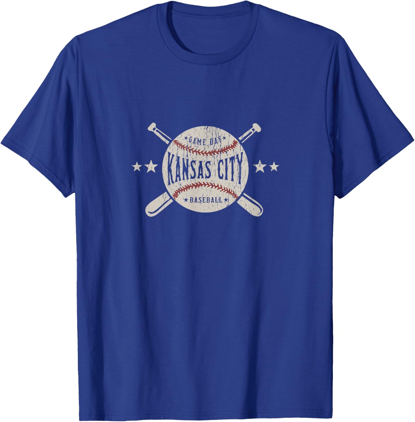 Kansas City Missouri KC Vintage Baseball T-Shirt - T-Shirt | Royal