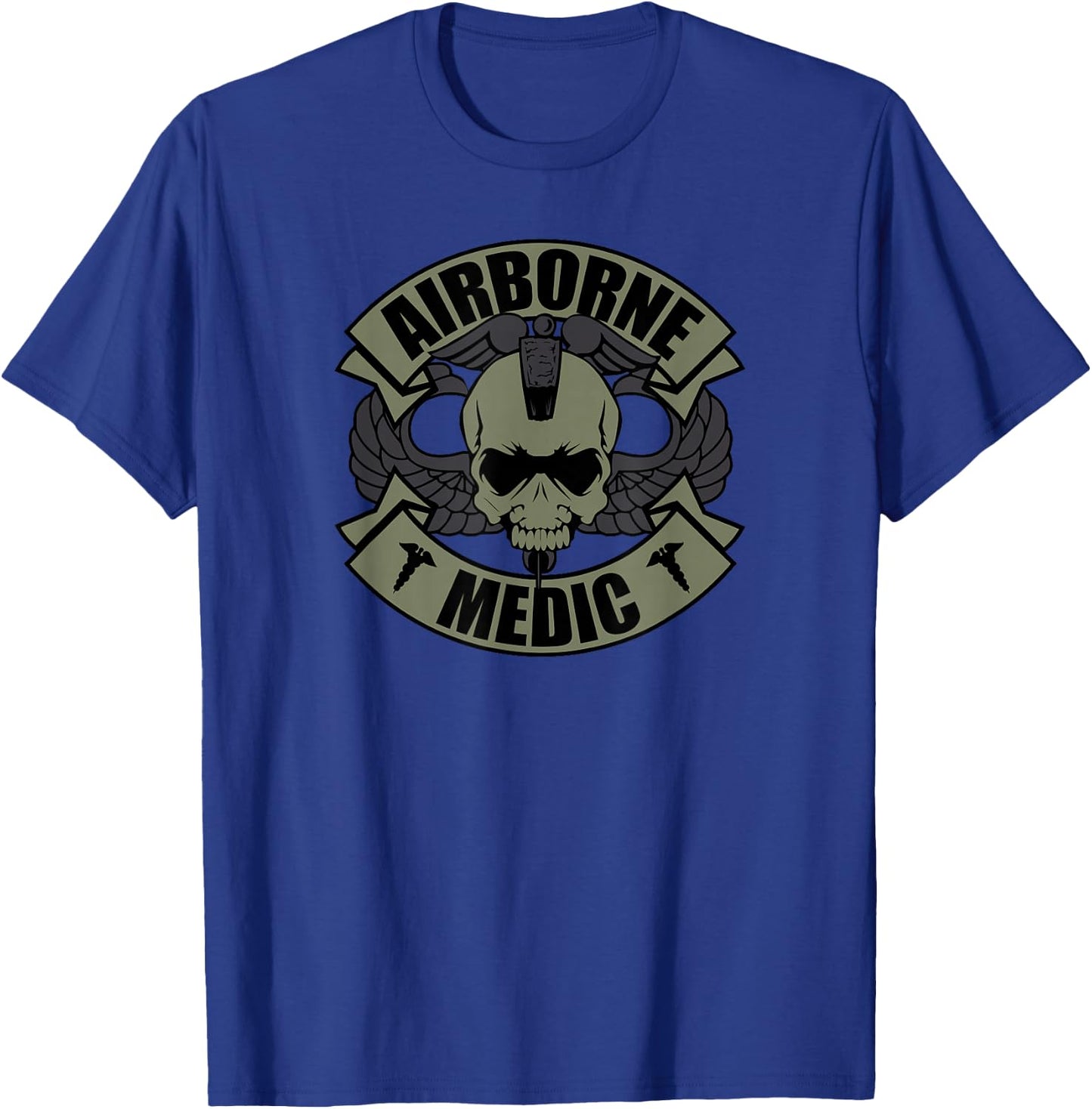 US Paratrooper & Army Airborne Gifts Airborne Medic T-Shirt - T-Shirt | Royal