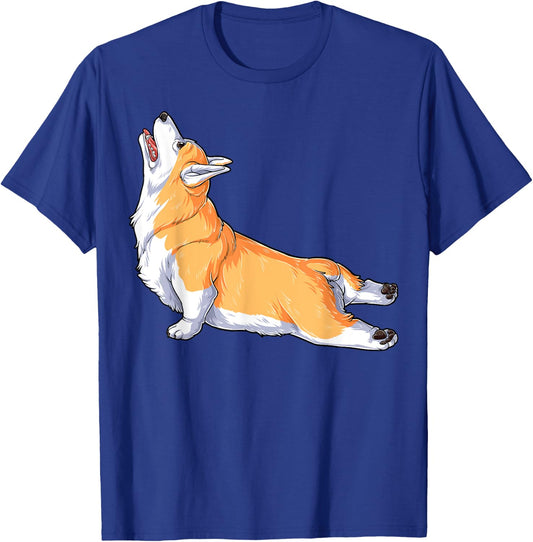 Corgi Yoga T shirt Namaste Spiritual Meditation Funny Chakra T-Shirt - T-Shirt | Royal