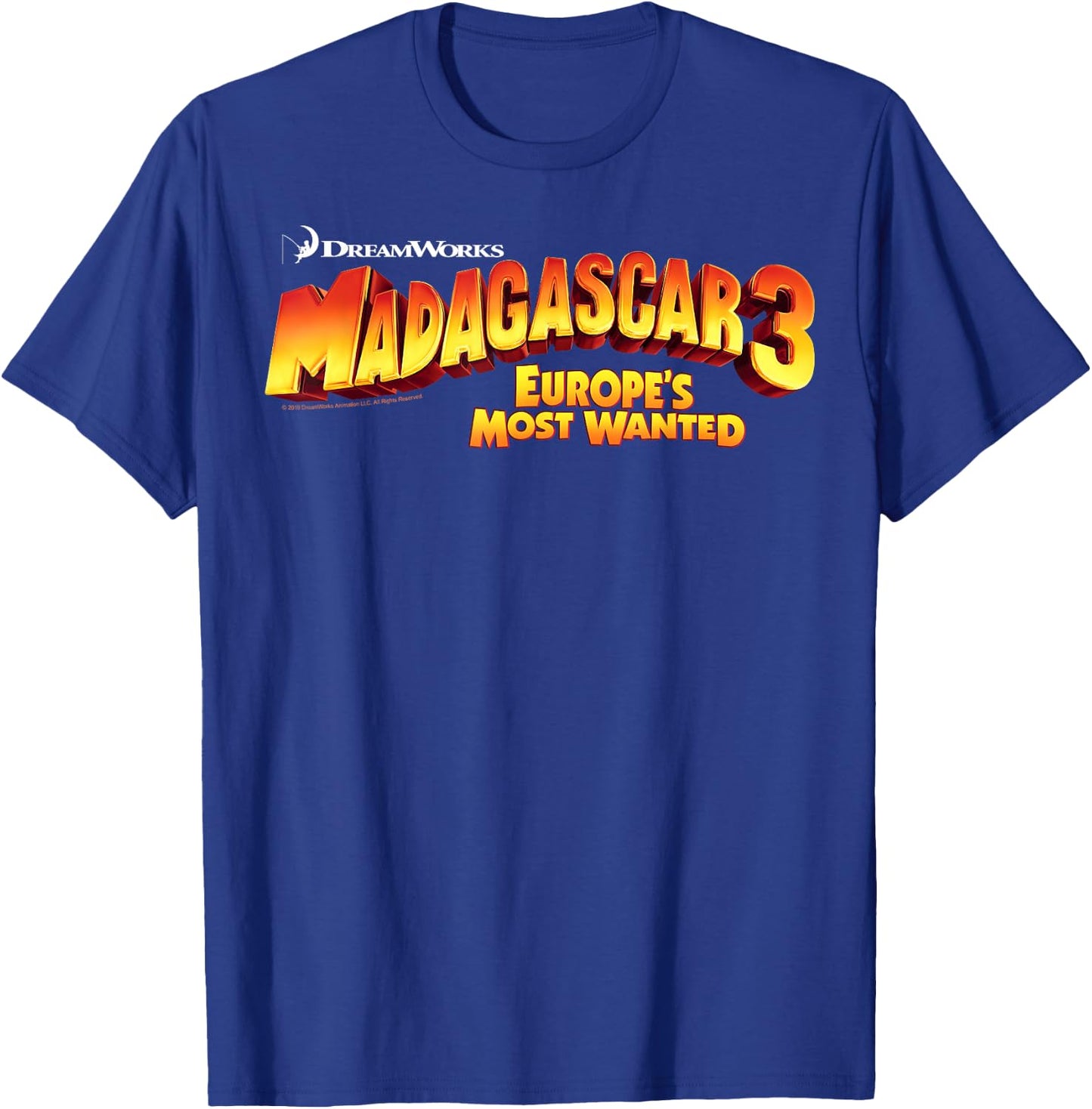 Madagascar 3 Europe's Most Wanted Classic Movie Poster T-Shirt - T-Shirt | Royal