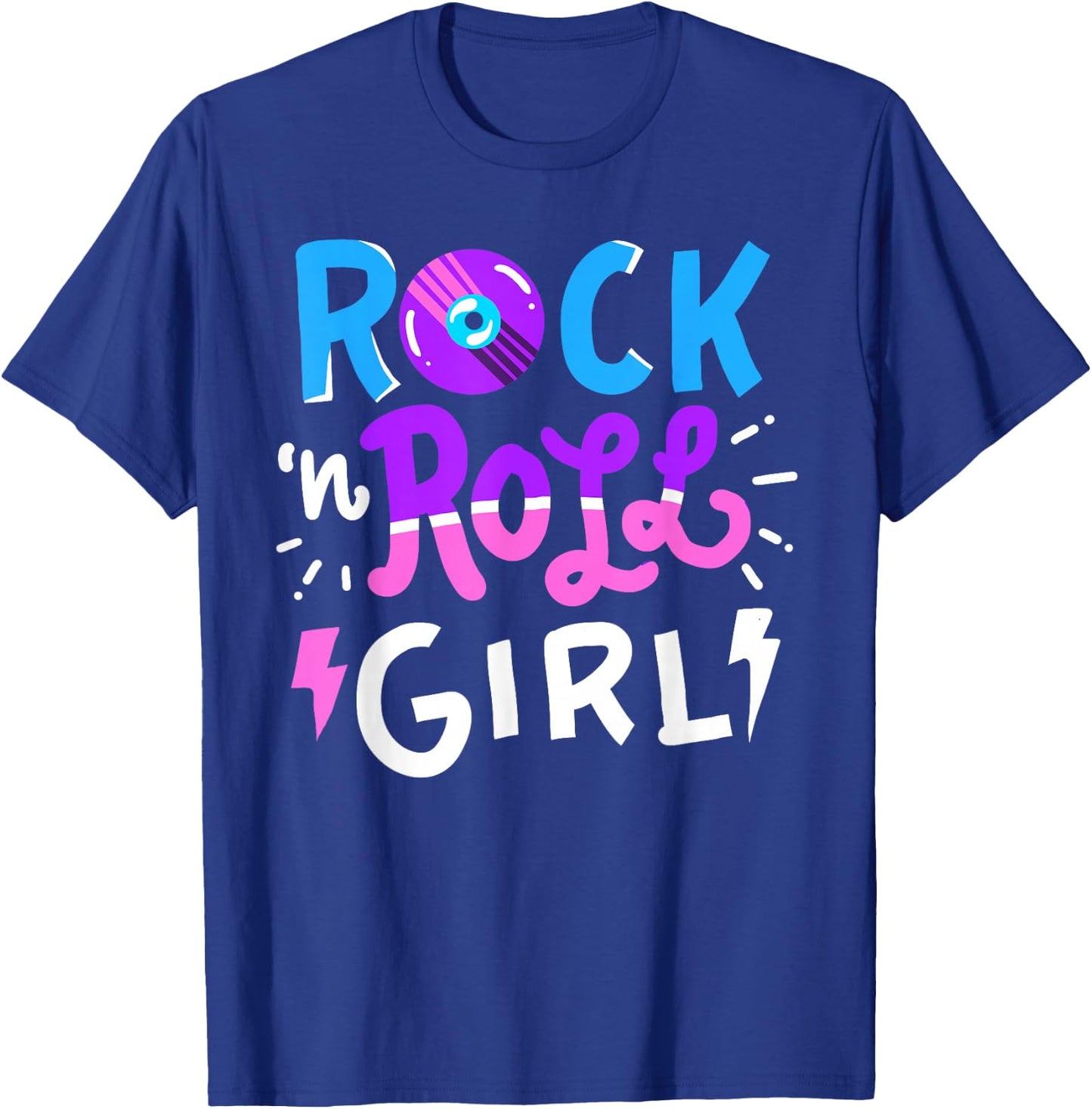 Rock N Roll Girl Music T-Shirt - T-Shirt | Royal