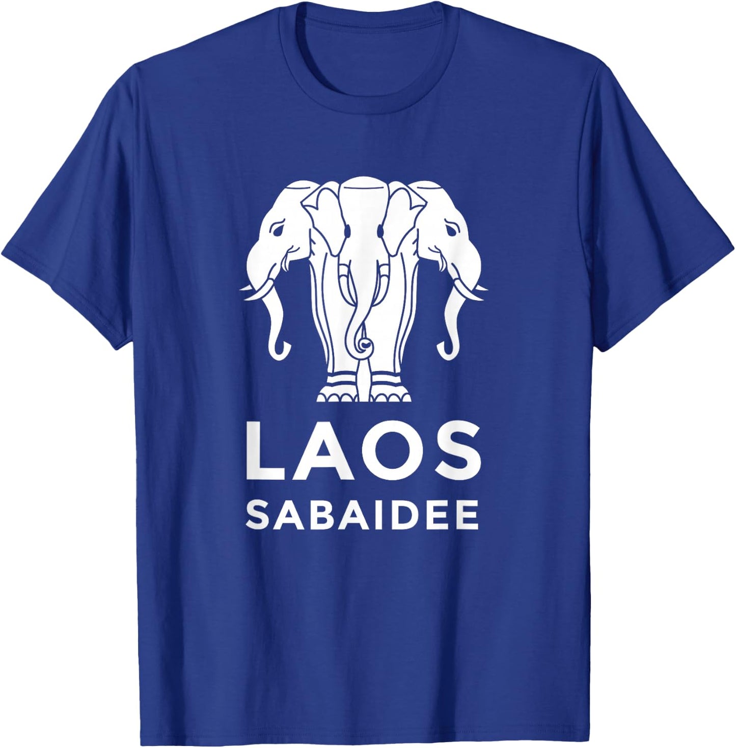 Laos Erawan 3 Headed Elephant Funny Laotian Gift T-Shirt - T-Shirt | Royal