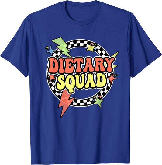 Retro Dietary Squad Dietary Appreciation Week For Staff T-Shirt - T-Shirt | Royal