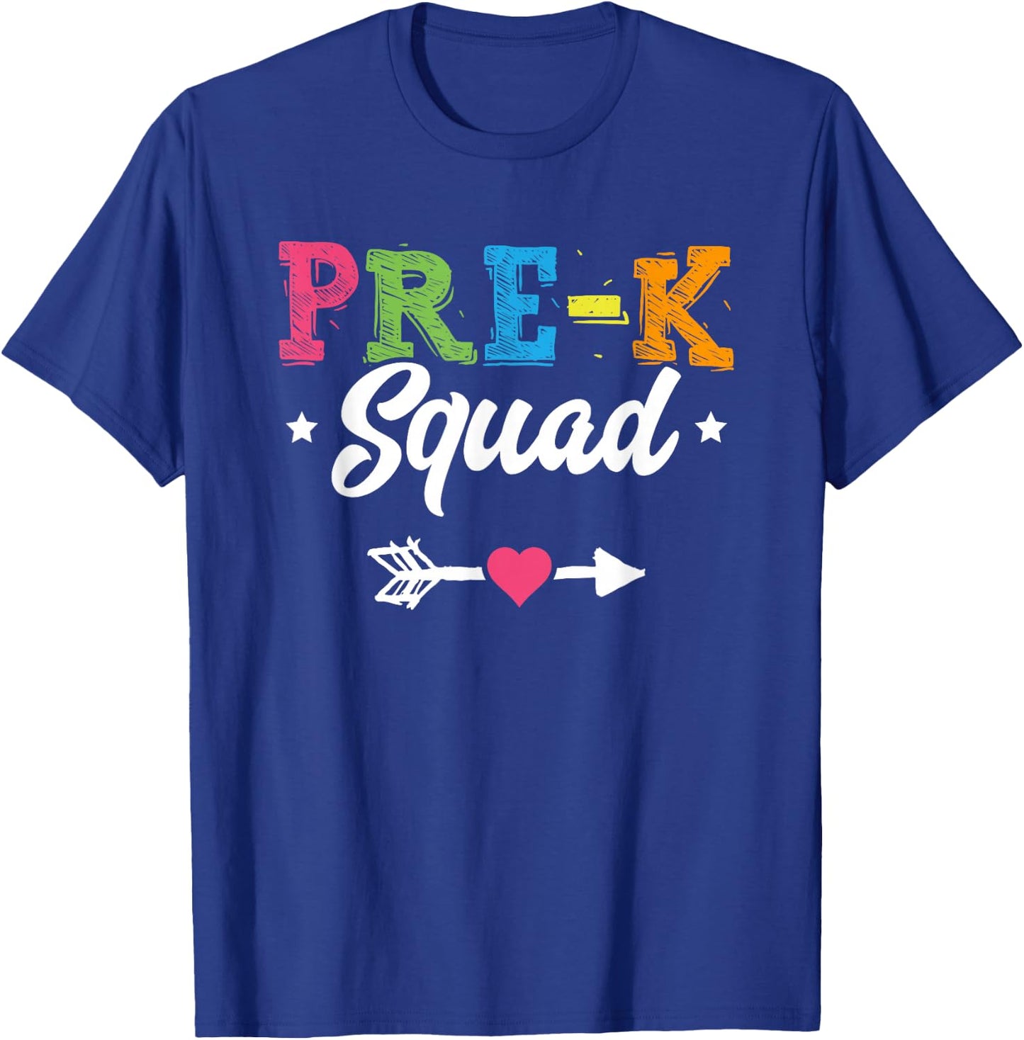 Pre-K Squad Teacher Student Kids Preschool Back To School T-Shirt - T-Shirt | Royal