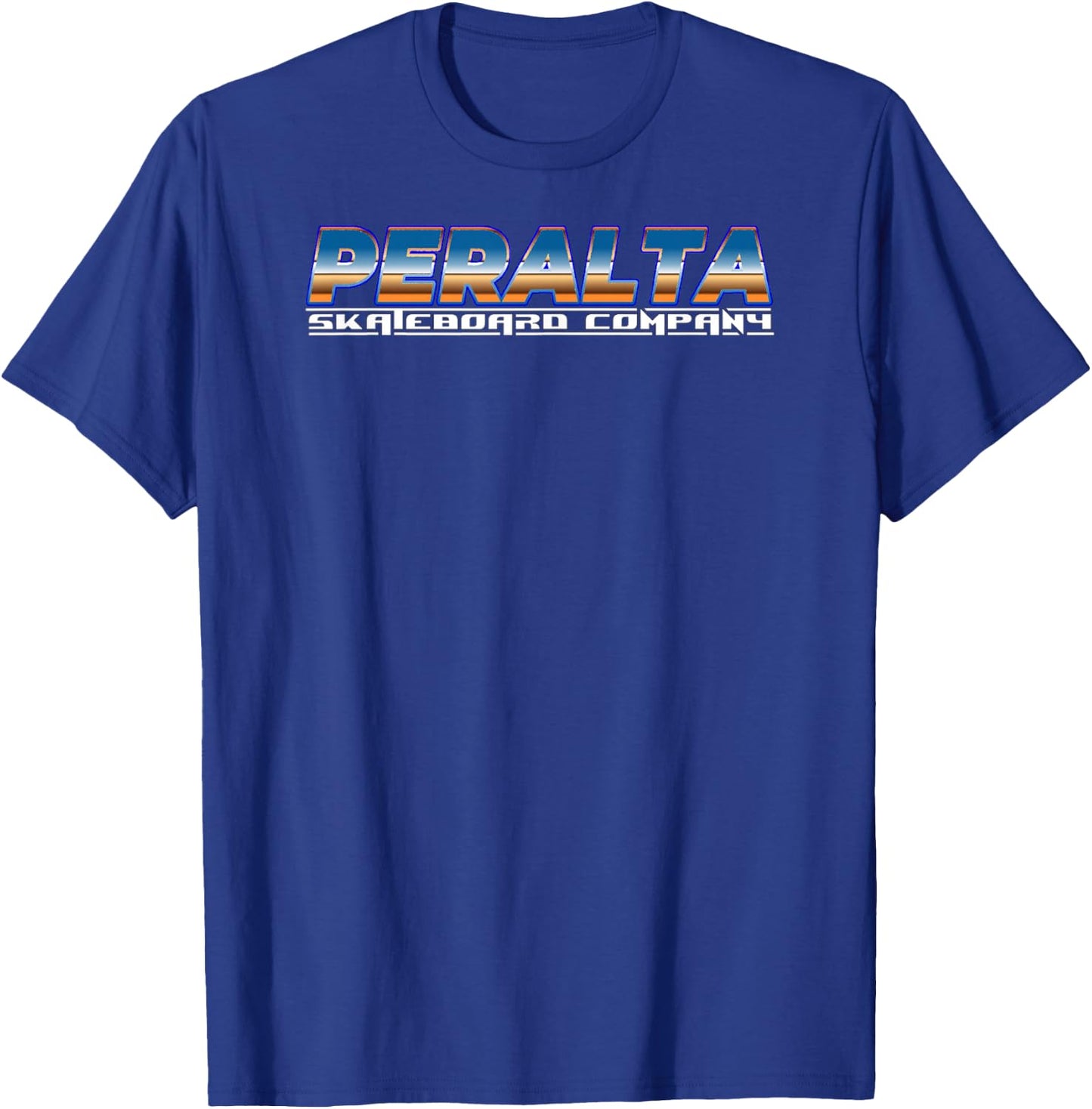 80s Vintage Peralta Skateboard Company Logo Plain T-Shirt - T-Shirt | Royal