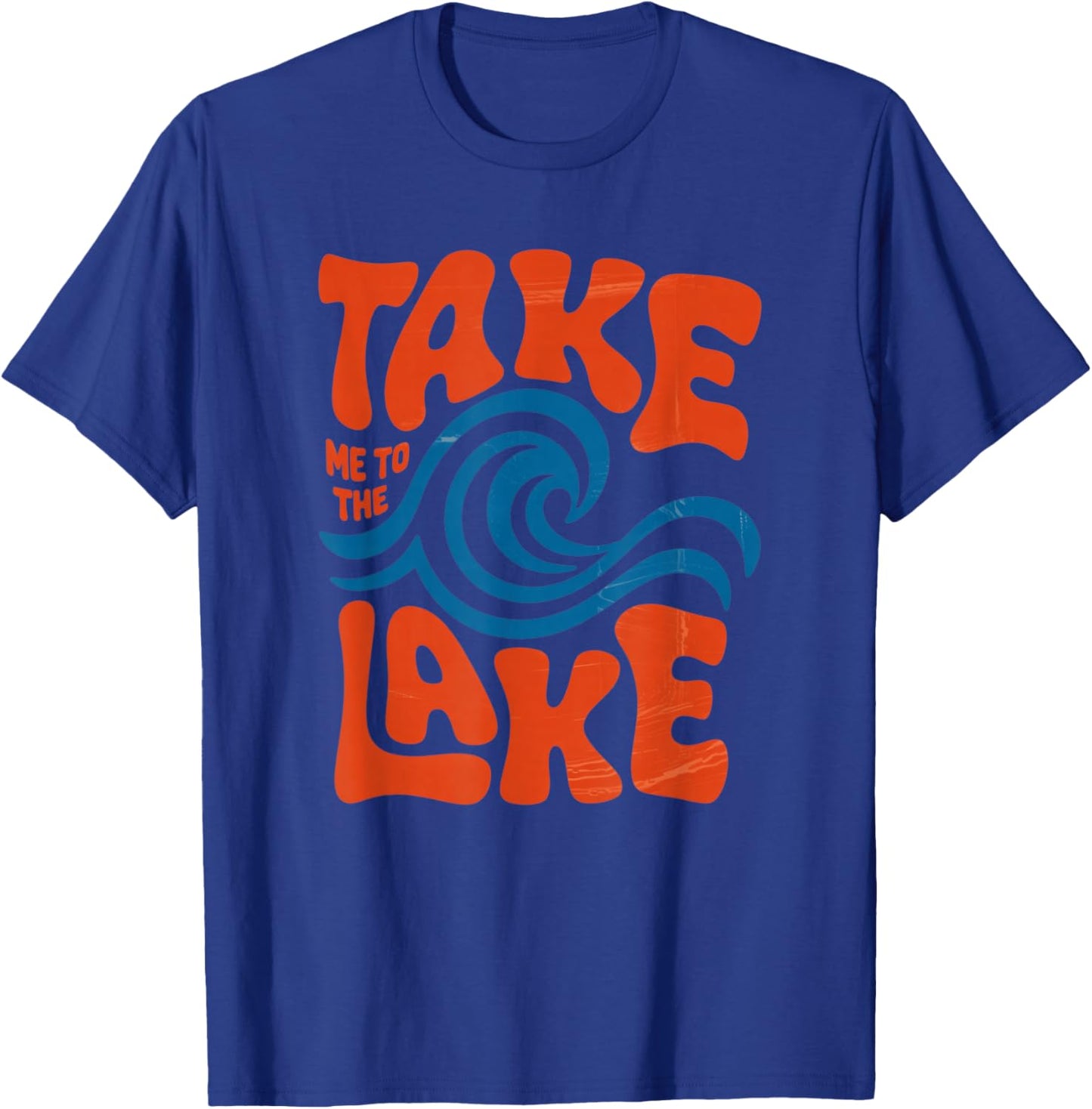 Take Me To The Lake Retro Wave Style Family Vacation Fun T-Shirt - T-Shirt | Royal
