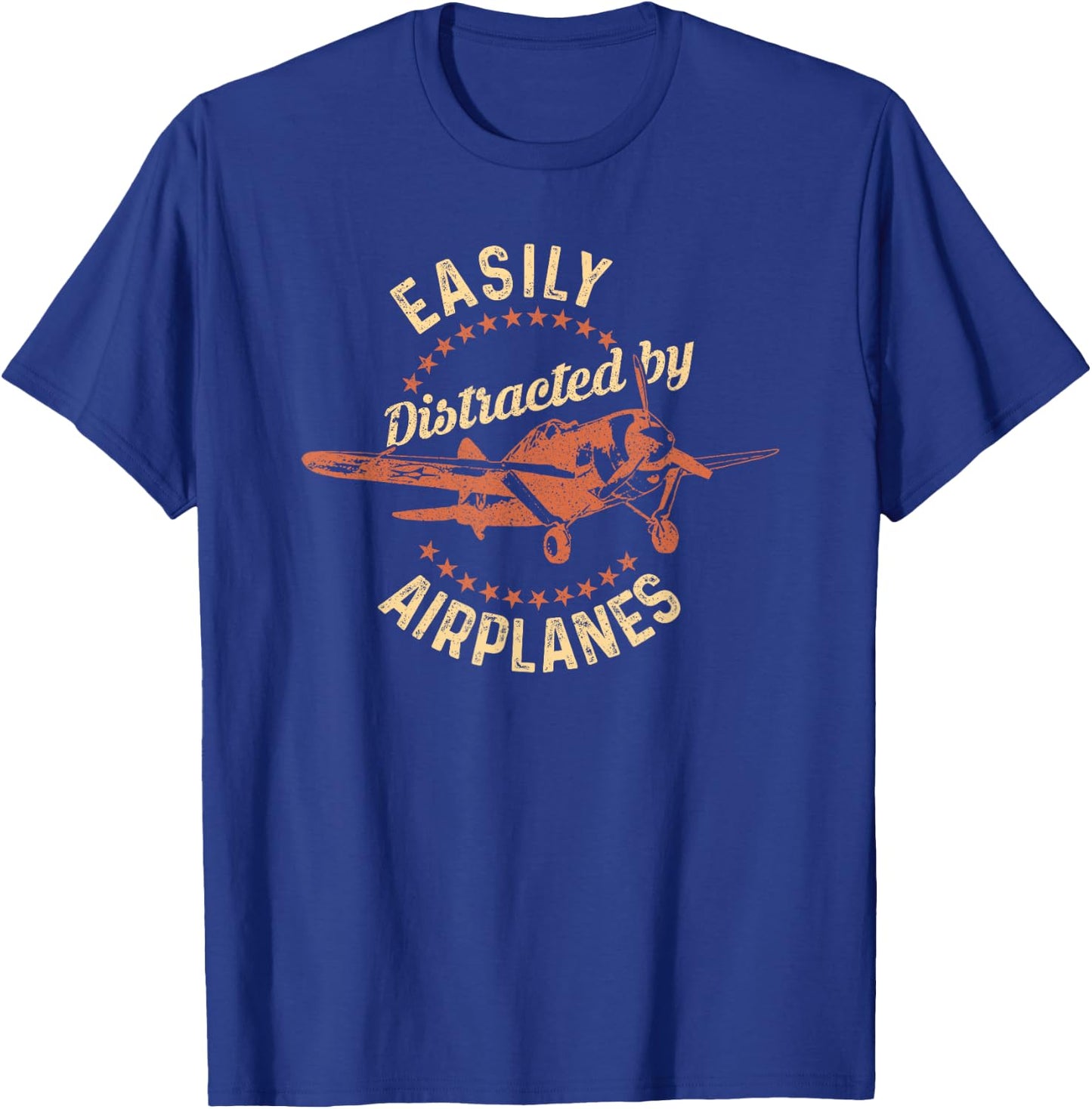 Easily Distracted by Airplanes T-Shirt - T-Shirt | Royal