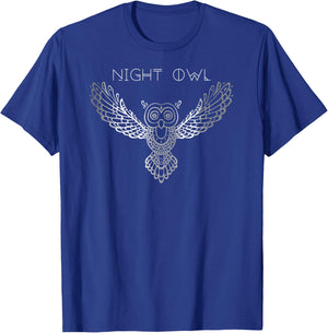 Night Owl Graphic T-Shirt - T-Shirt | Royal