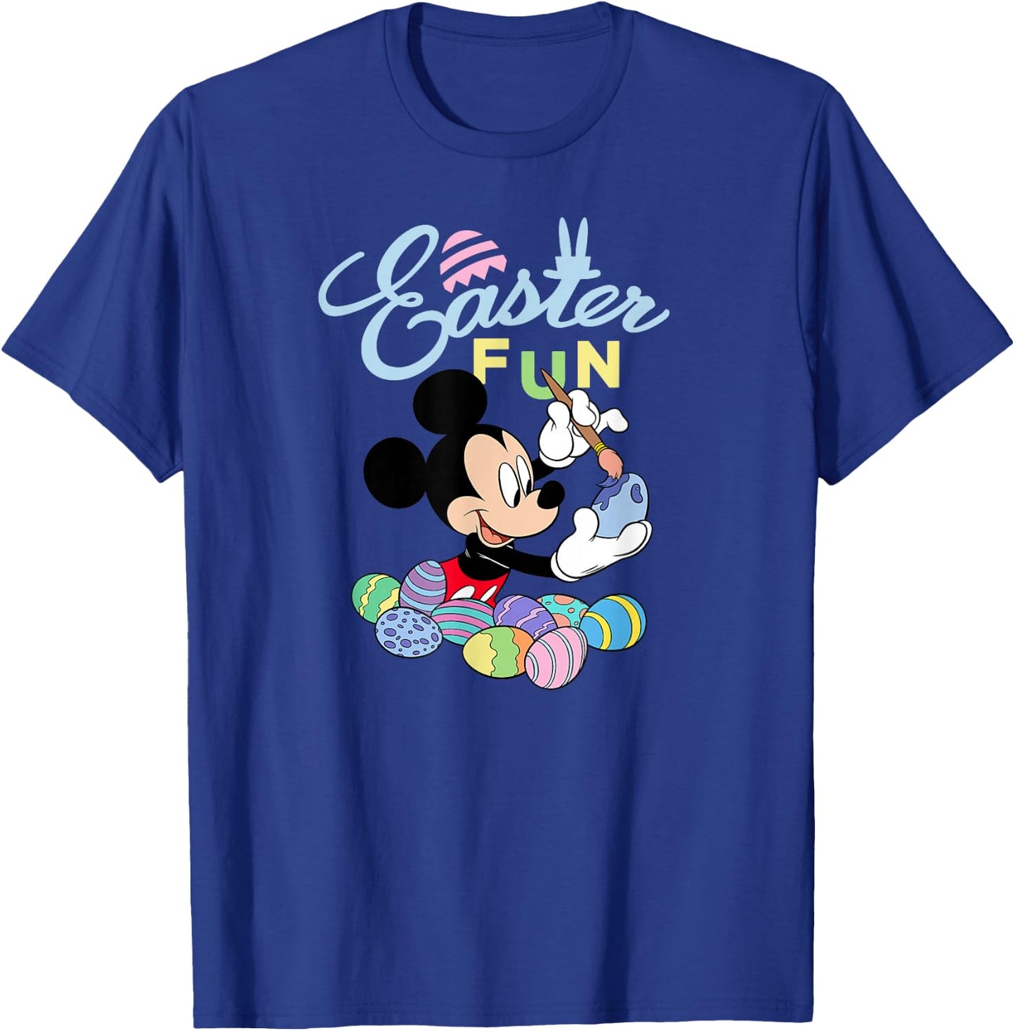 Disney Mickey Mouse Easter Fun Painting Easter Eggs T-Shirt - T-Shirt | Royal