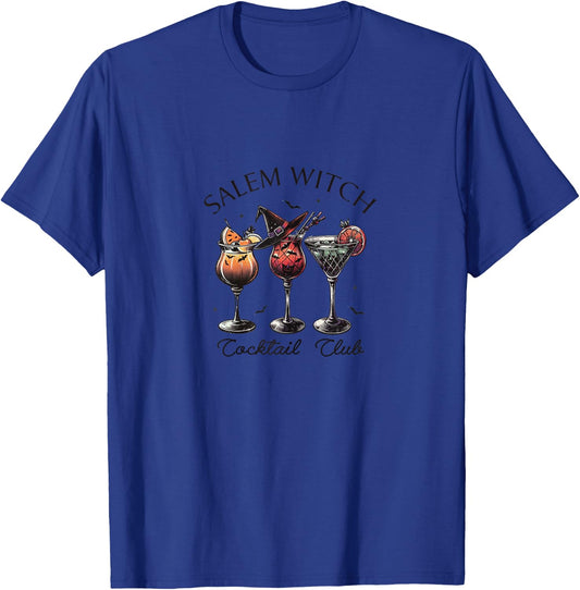 Salem Witch Cocktail Club Halloween Party Design T-Shirt - T-Shirt | Royal