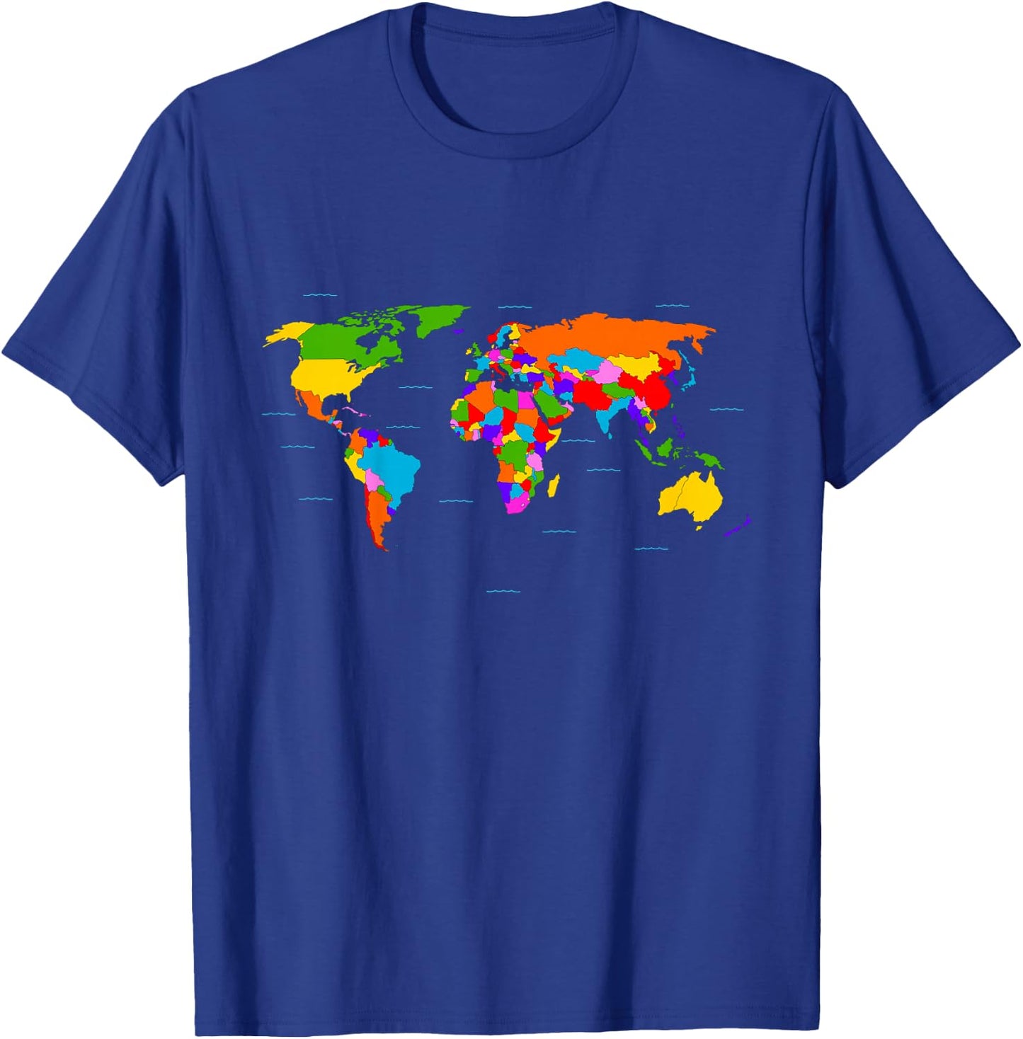 World Map . Boys / Girls Map of the World T-Shirt - T-Shirt | Royal