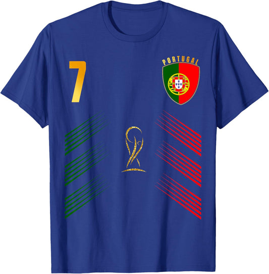 Portugal Flag Portugese Pride Lovers Retro T-Shirt - T-Shirt | Royal