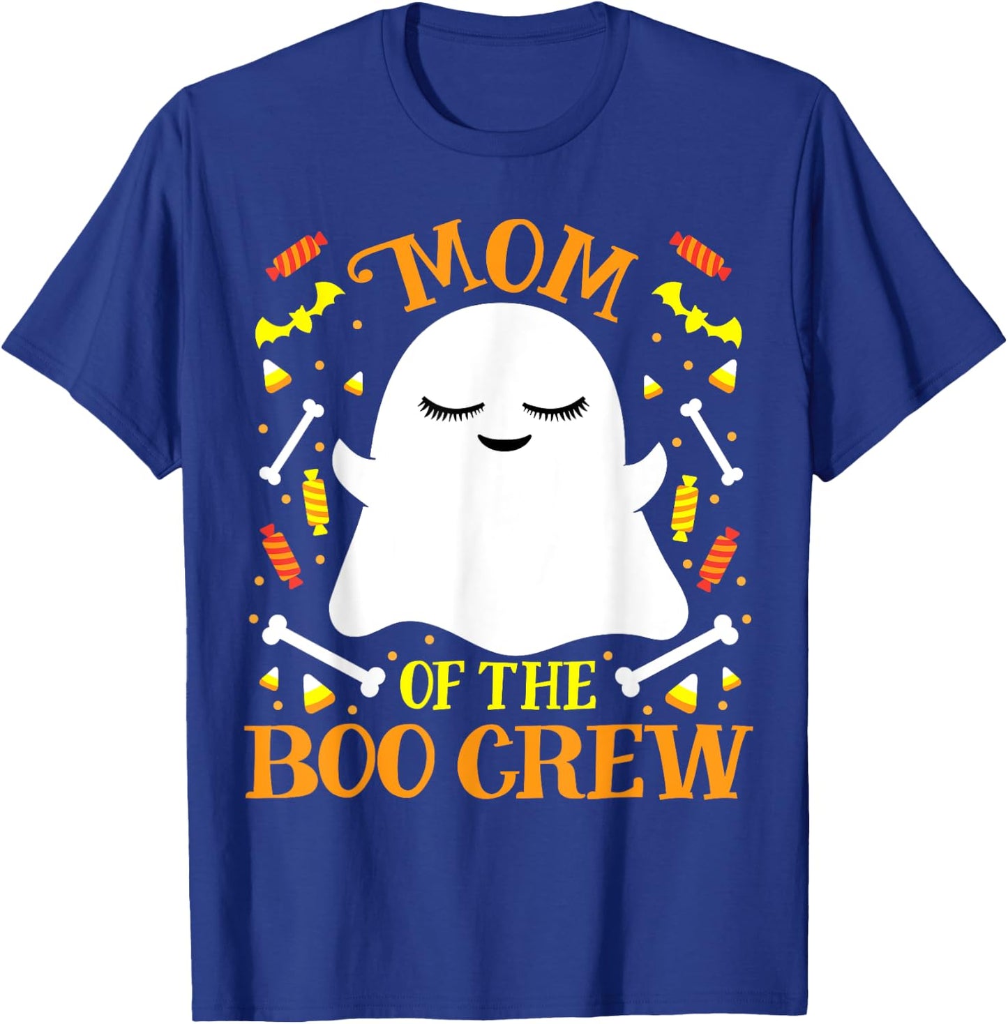 Mom Boo Crew Ghost Matching Family Set Mommy Halloween T-Shirt - T-Shirt | Royal