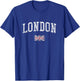 London England Vintage Sports Design British Flag T-Shirt - T-Shirt | Royal