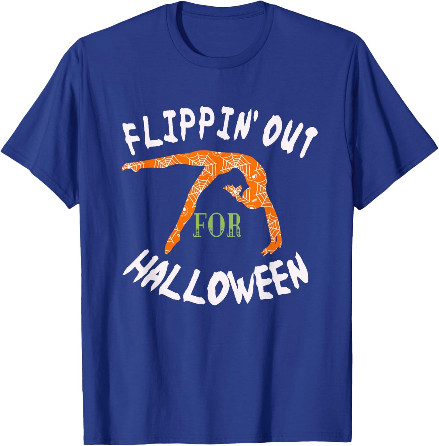 Girls Flipping out For Halloween Gymnastics Gift T-Shirt - T-Shirt | Royal
