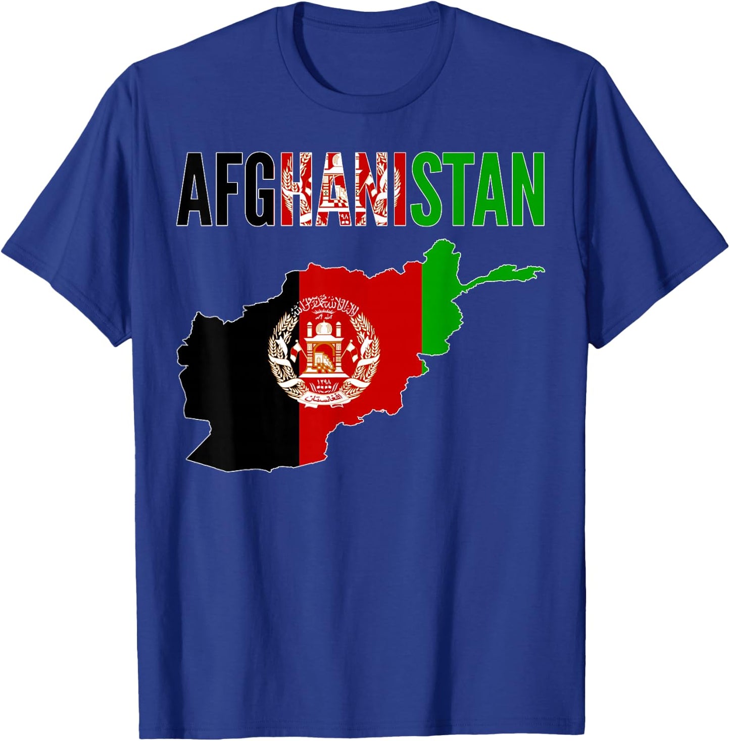 Afghan - Afghanistan Country Map Flag T-Shirt - T-Shirt | Royal