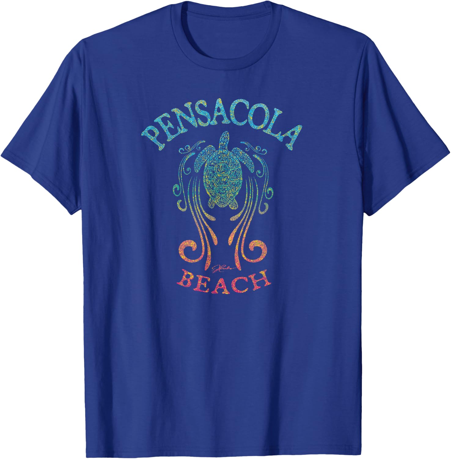 JCombs: Pensacola Beach, FL, Sea Turtle in the Slipstream Women Girls Kids T-Shirt - T-Shirt | Royal