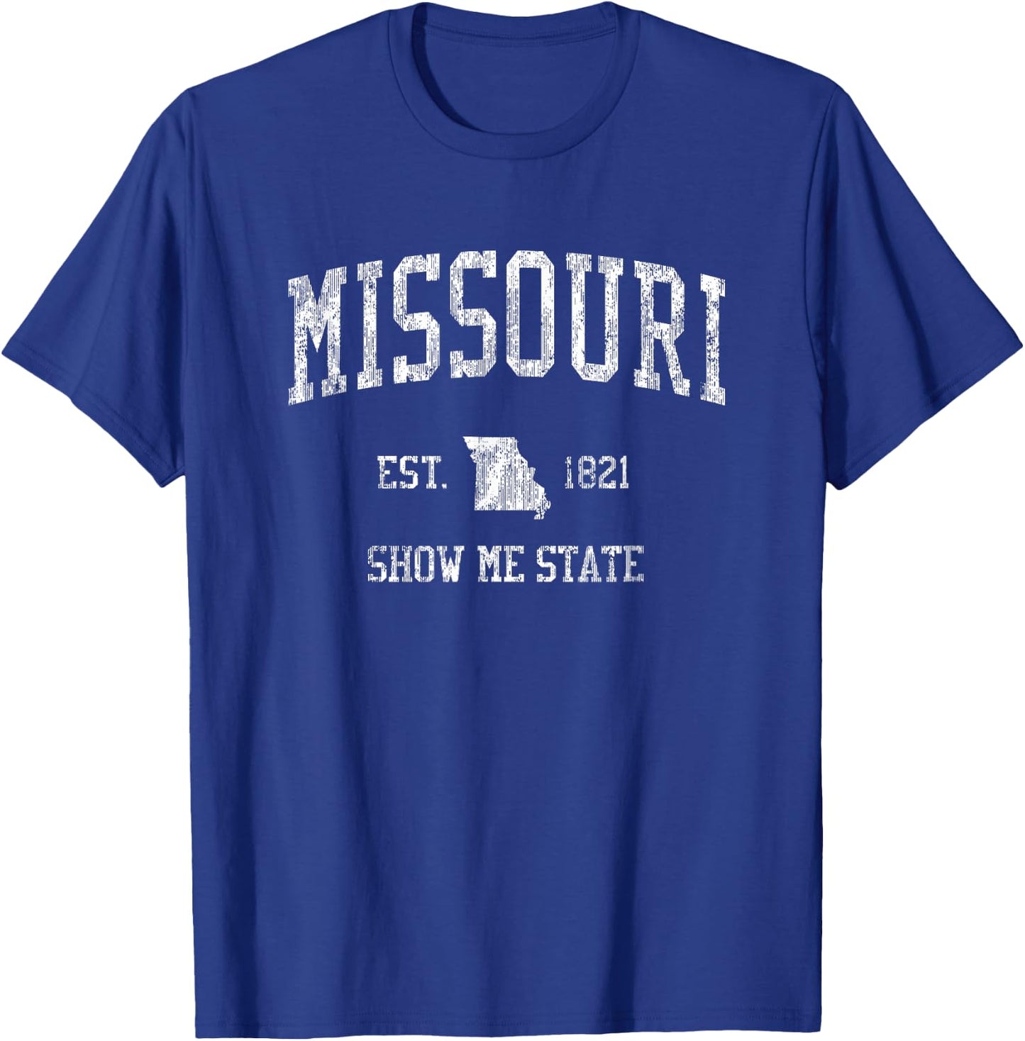 Missouri Vintage Sports Design Missourian MO T-Shirt - T-Shirt | Royal