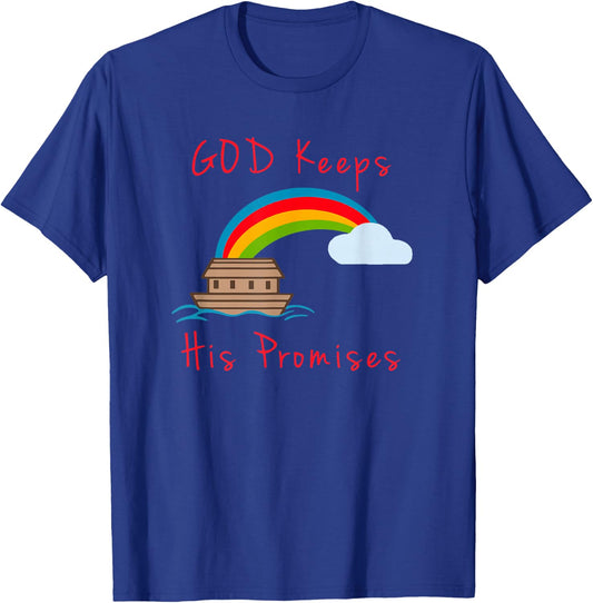 Noahs Ark God Keeps His Promises Cute Religious T-Shirt - T-Shirt | Royal