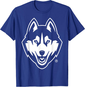 Connecticut Huskies Two Tone Black Officially Licensed T-Shirt - T-Shirt | Royal