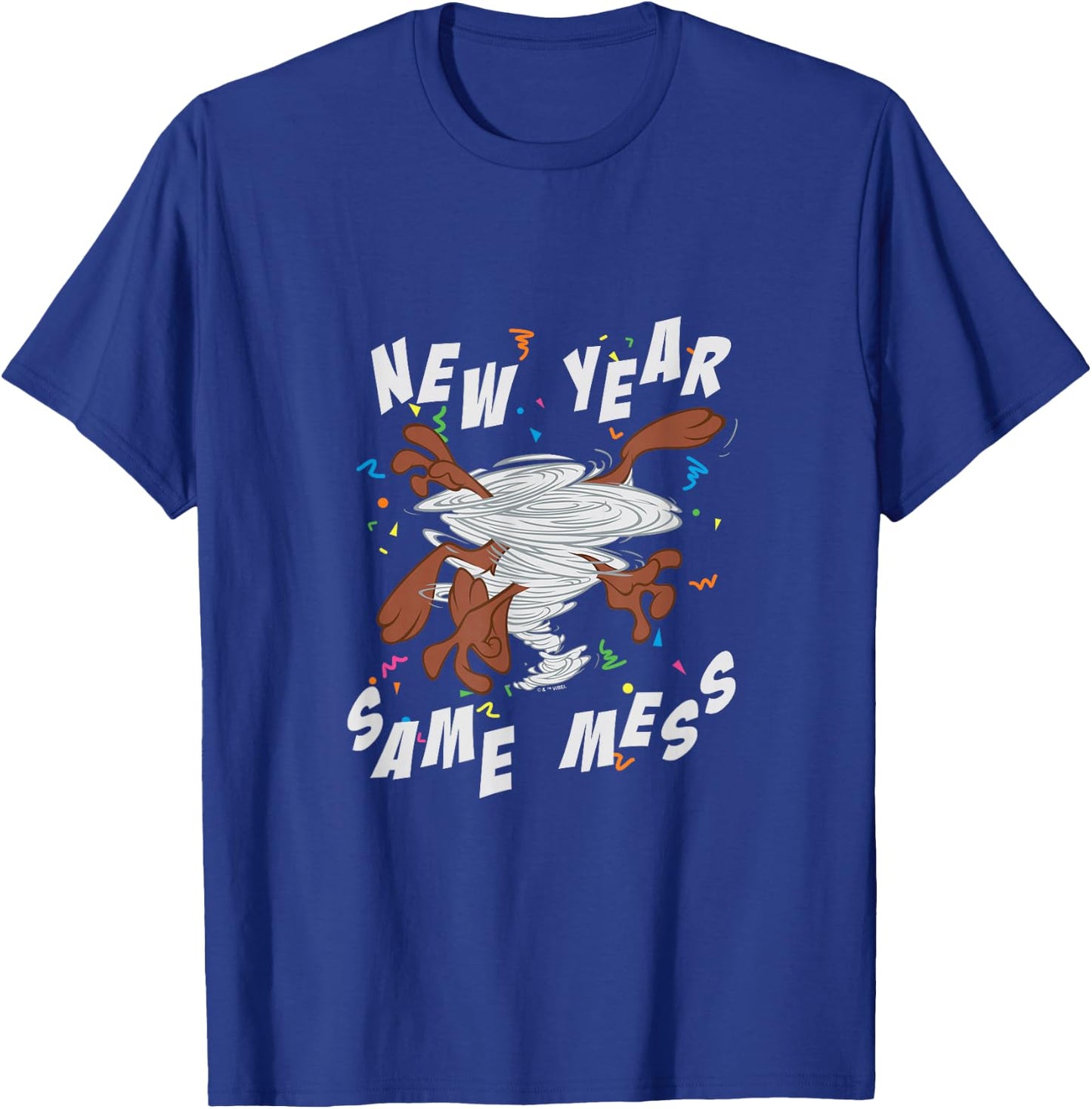 Looney Tunes New Year Same Mess With Taz T-Shirt - T-Shirt | Royal